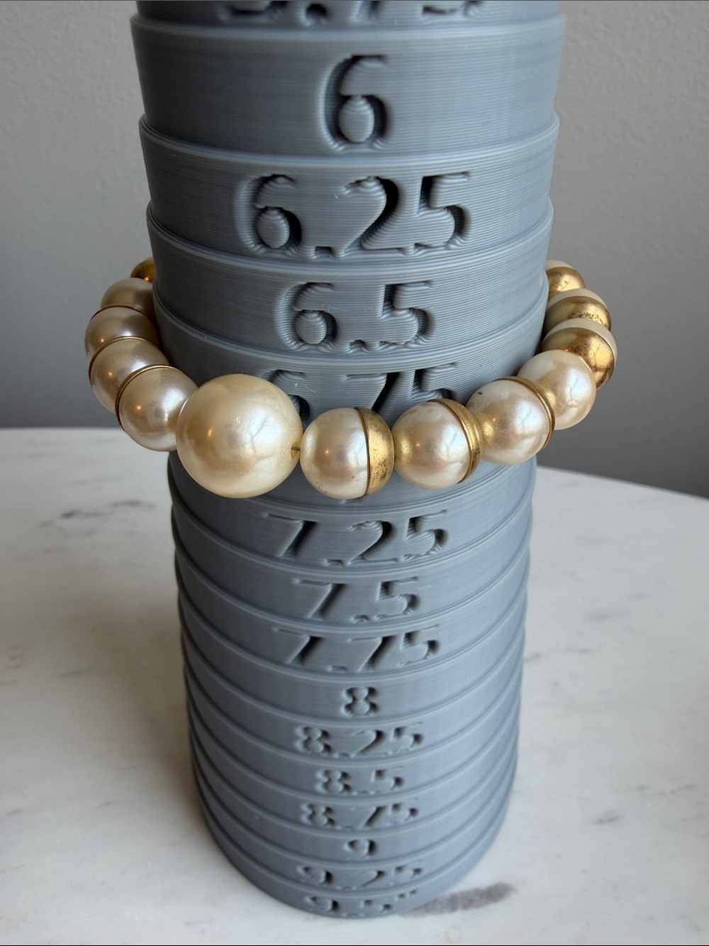 Vintage Napier Pearl and Gold Beaded Bracelet Elegant Classic - Picture 3 of 5